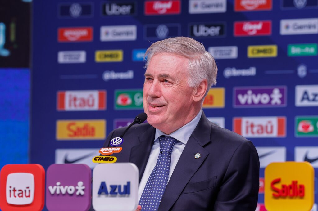 Carlo Ancelotti em sua oitava convocação de Seleção Brasileira para os amistosos em Singapura Créditos: Rafael Ribeiro/CBF