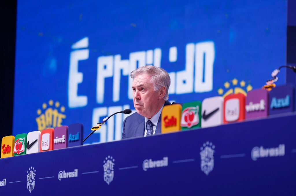 Carlo Ancelotti anunciará convocação para amistosos com Japão e Singapura Créditos: Rafael Ribeiro/CBF